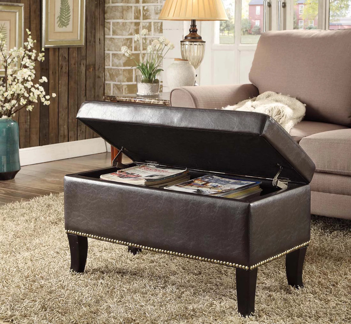 Espresso Storage Ottoman J79034