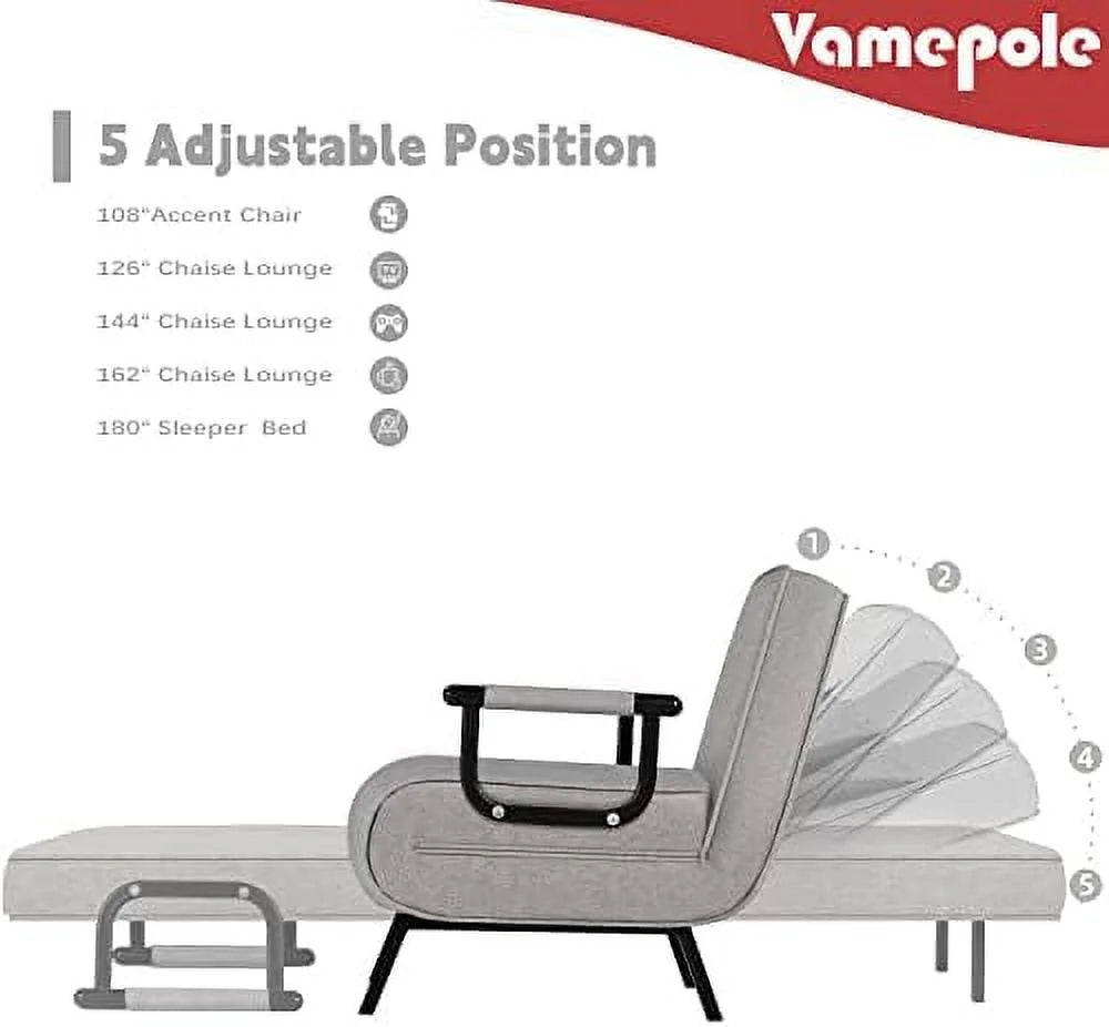 Convertible Sofa Bed 4 in 1 Folding Bed with Pillow Z80207
