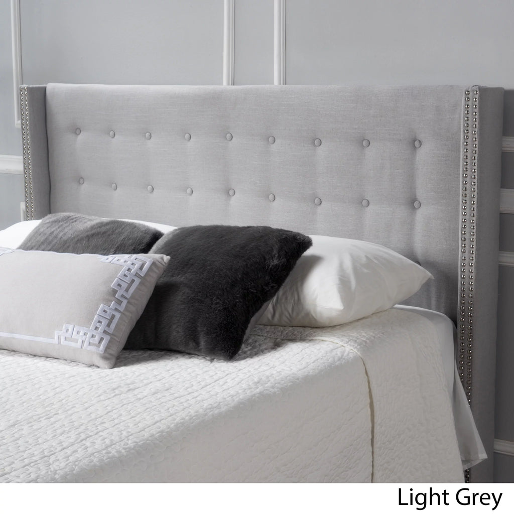 Light Grey Fabric Full/ Queen Headboard X6276