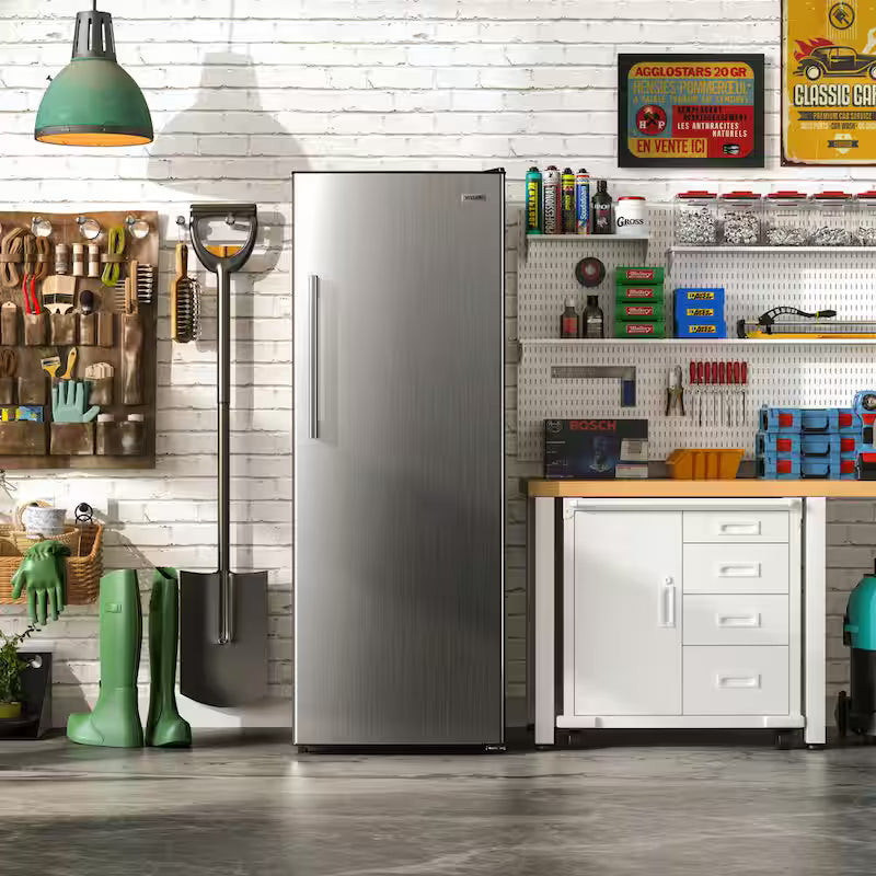 11 cu. ft. Convertible Upright Freezer/Refrigerator in Stainless Steel D51241