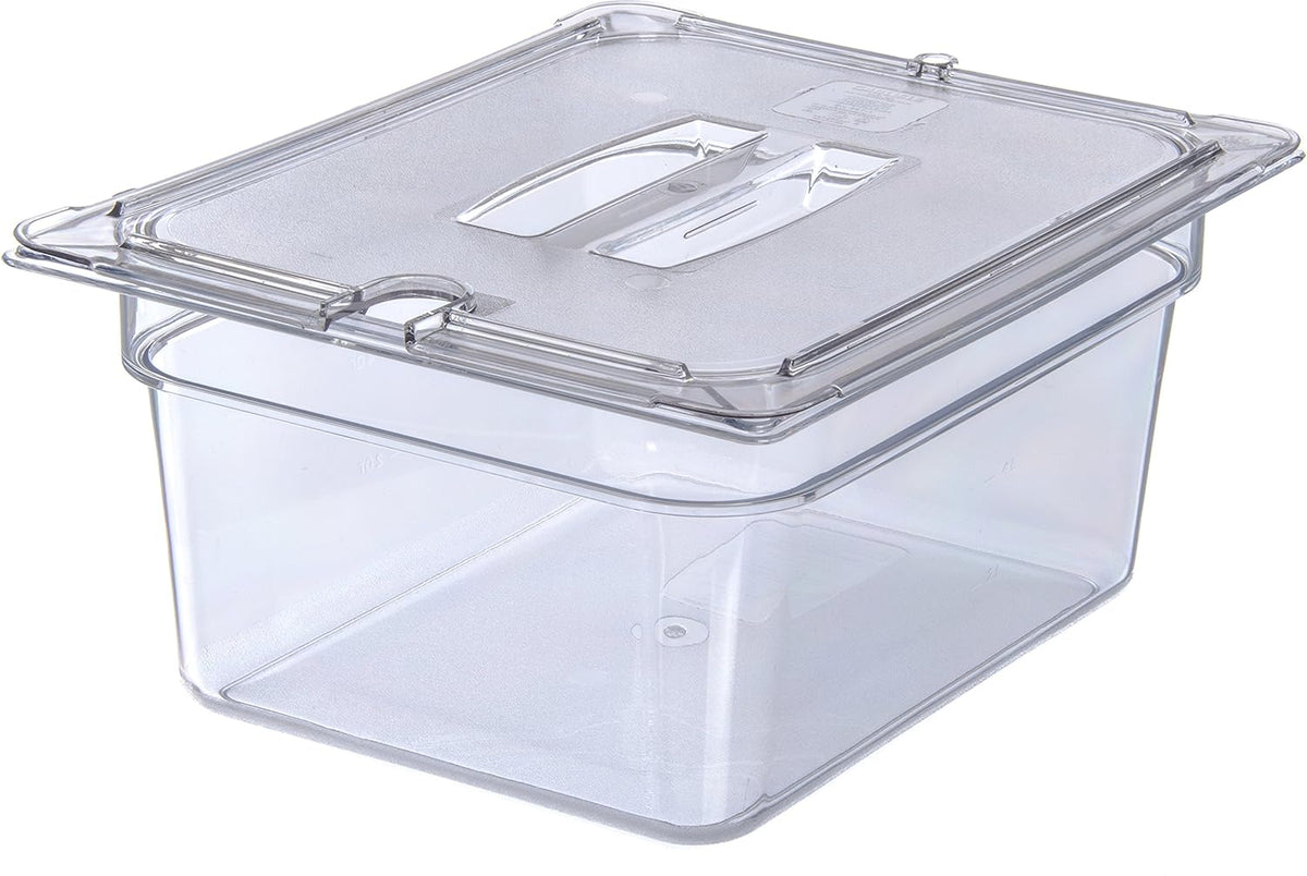 Polycarbonate Half-Size Food Pan, 7.7 qt, Clear, Case of 6 H3433