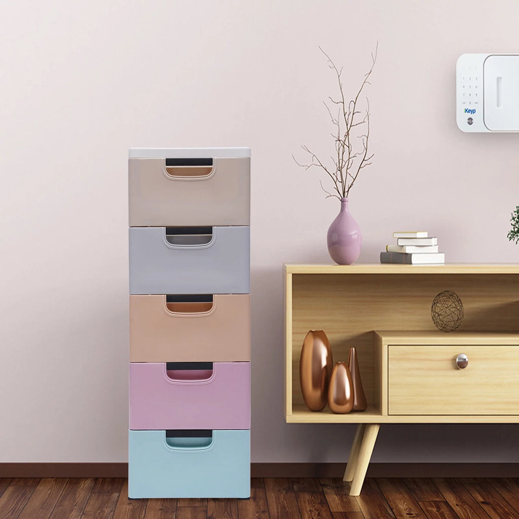 5 Tier Stackable Plastic Drawers Dresser M11890
