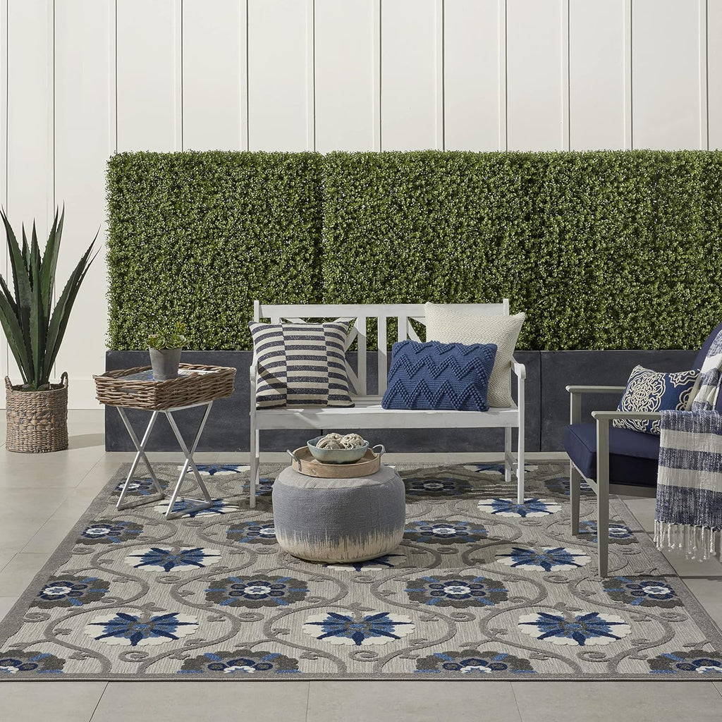 Grey/Blue 7' x 10' Area Rug Y48476