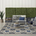 Grey/Blue 7' x 10' Area Rug Y48476