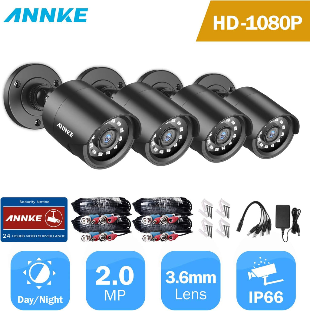 4 Pack 1080P HD TVI Outdoor Indoor Security Camera H516358