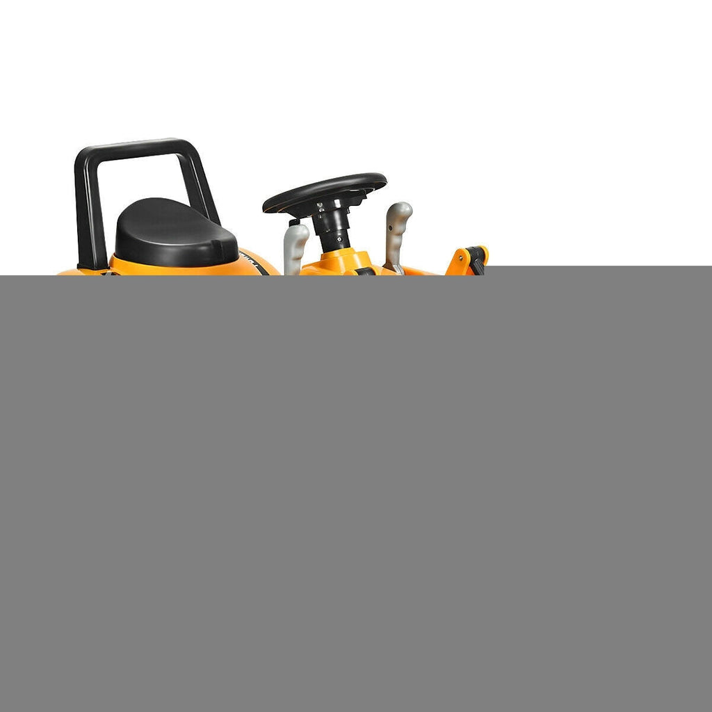6V Battery Powered Kids Ride on Excavator Digger Tractor - Yellow X892