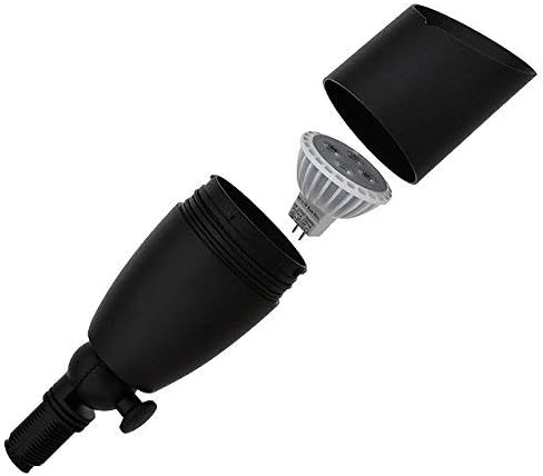 Black Aluminum Low Voltage Landscape Spot Light with Ground Spike, 6-Pack Y574695