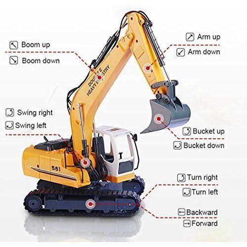 Metal Construction Toys RC Excavator Y675