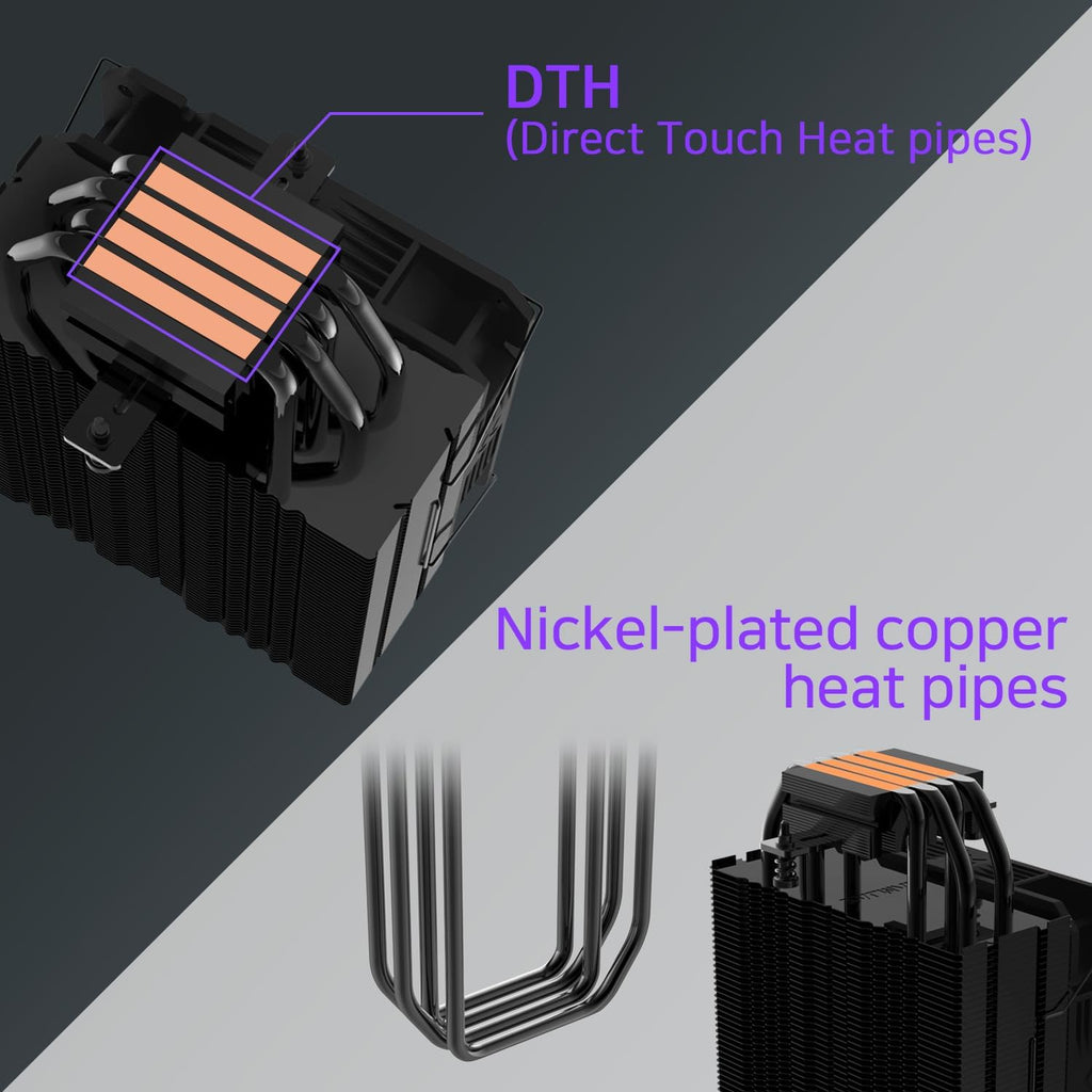 ATX Mid Tower PC Case with Black CPU Cooler W738