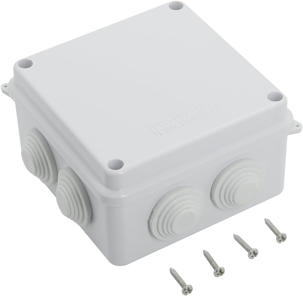 ABS Plastic IP65 Junction Box White 10 x 7.9 x 3.1 inch Pack of 2 T24512