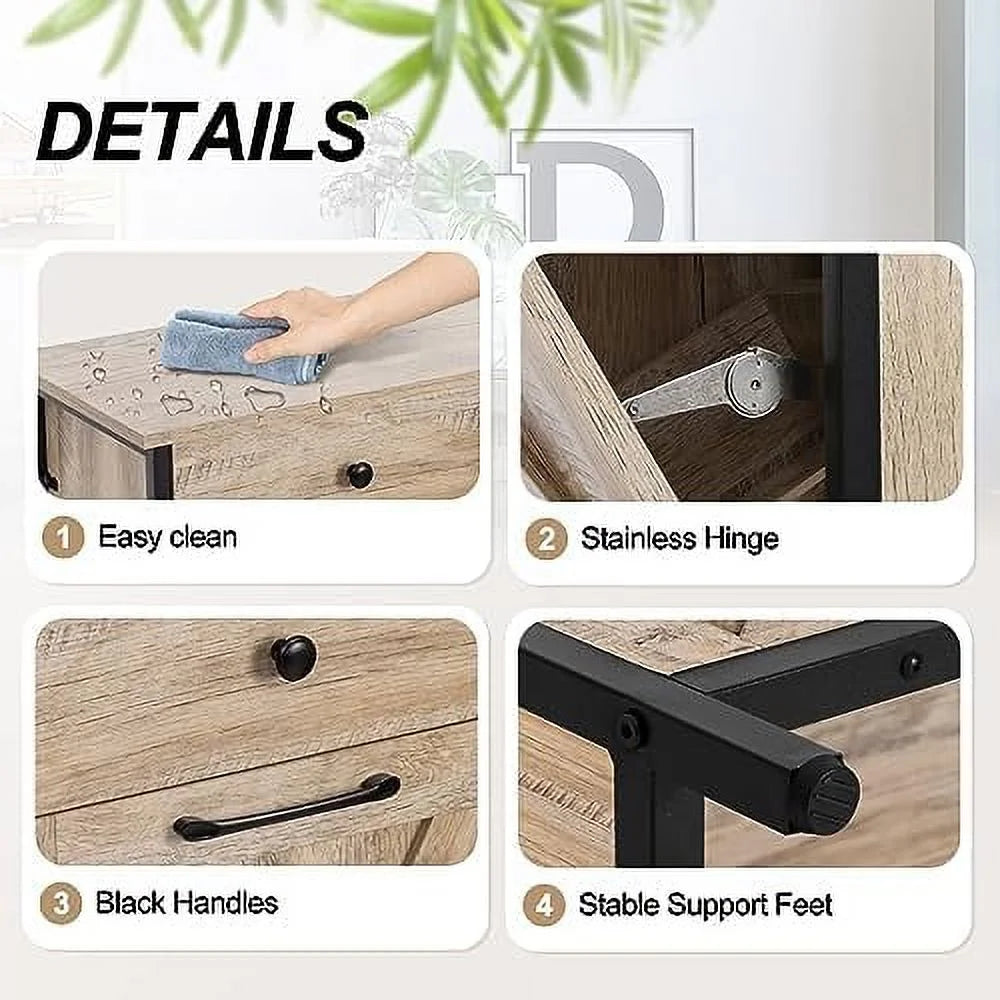 Double Tilt Out Trash Cabinet with Hideaway Drawer P416692