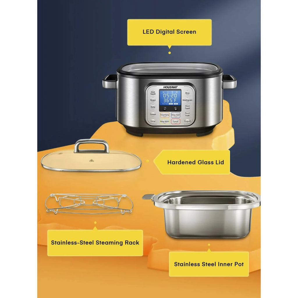 Refurbished 6Qt Silver Programmable Slow Cooker E496