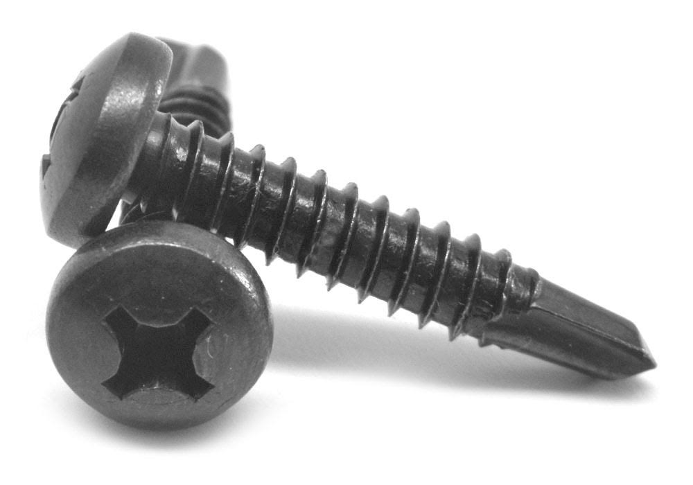 Black Oxide #2 Phillips Pan Head Self Drilling Screw, #6-20 x 1/2, Pk 10000 X3573