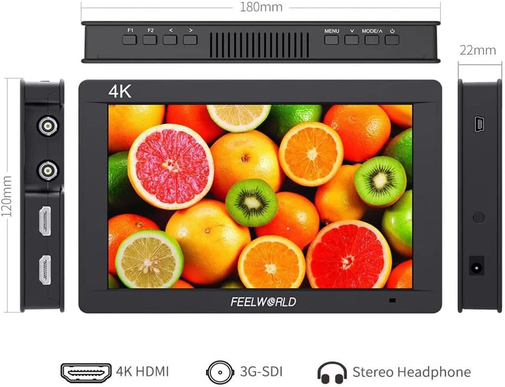 7 4K HDMI On Camera Field Monitor IPS Full HD 1920x1200 with Peaking Assist B530448