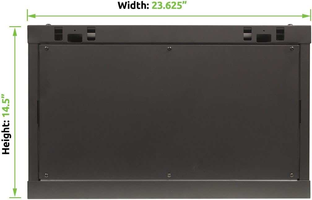 6U Wall Mount 19 Inch Server Cabinet Rack Enclosure Glass Door Lock C541820