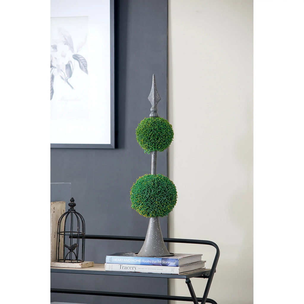Artificial Two-Tiered Boxwood Topiary Sphere 26.5" A71756