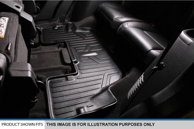 Black 3 Row Floor Mats and Cargo Liner for Honda Pilot J46946