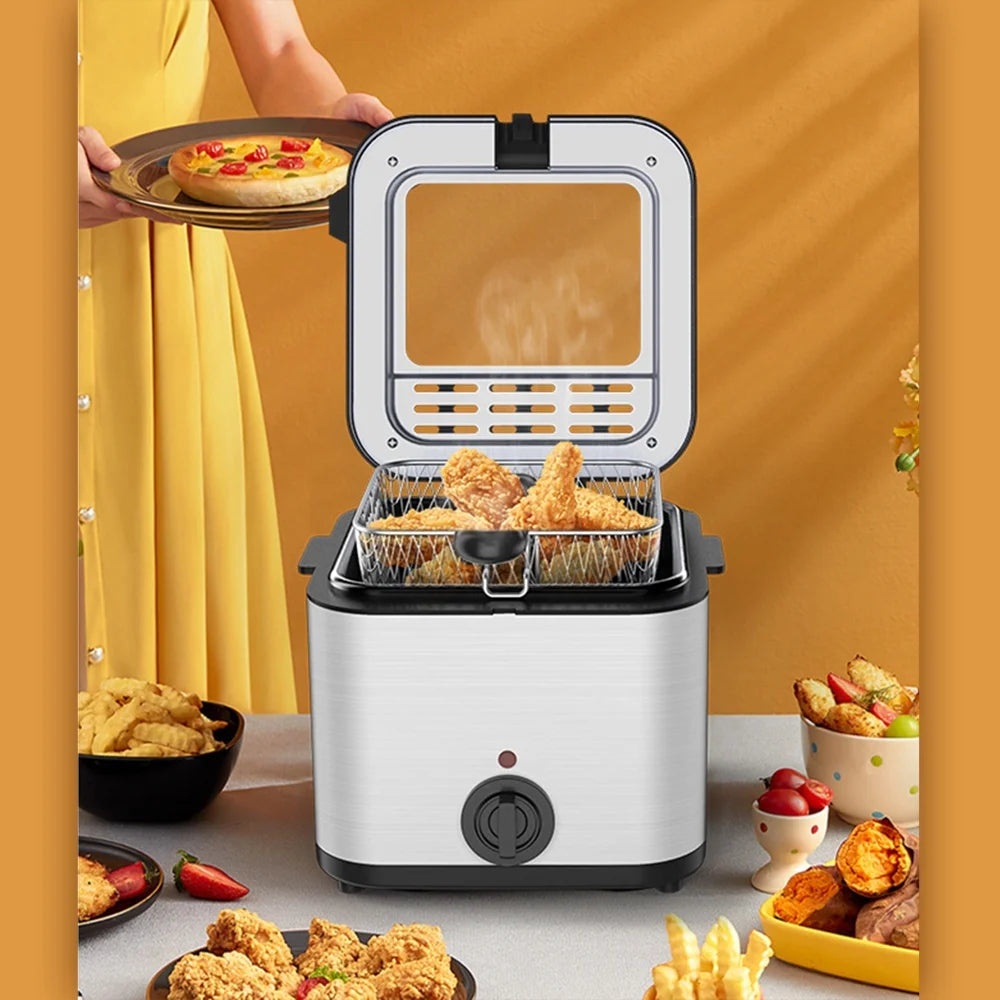 2.5L 1000W Stainless Steel Electric Fryer O521