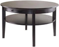 Dark Espresso Round Coffee Table with Pull Out Tray Z99518