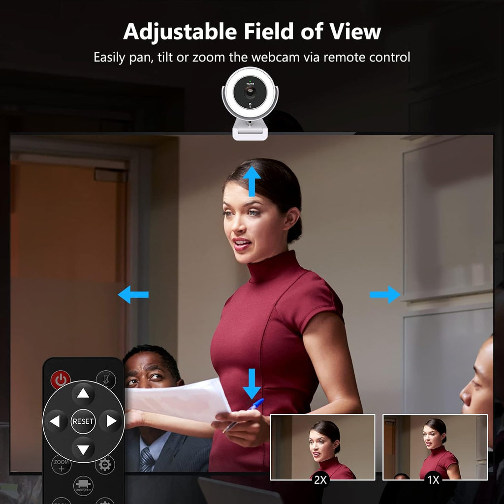 White 1080P Webcam with Remote Control U168150