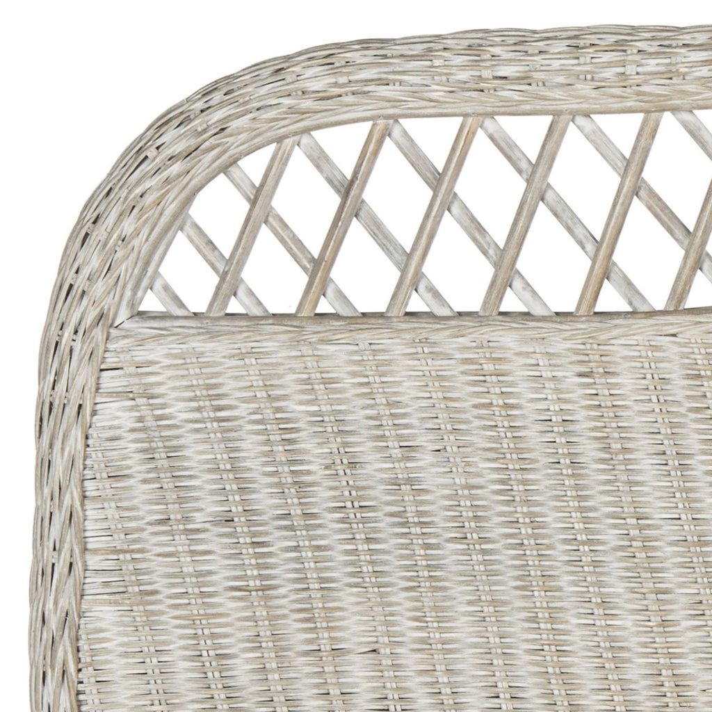 Antique Grey Rattan Full Headboard K71656