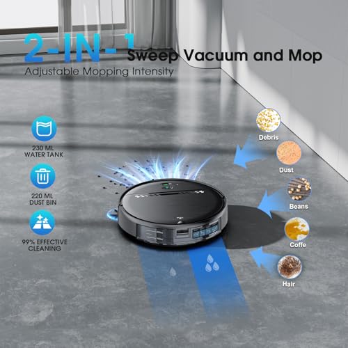 Robot Vacuum and Mop with LiDAR Navigation A93089