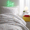 White Rainbow Fruits Full/Queen Comforter and Sham Set M562