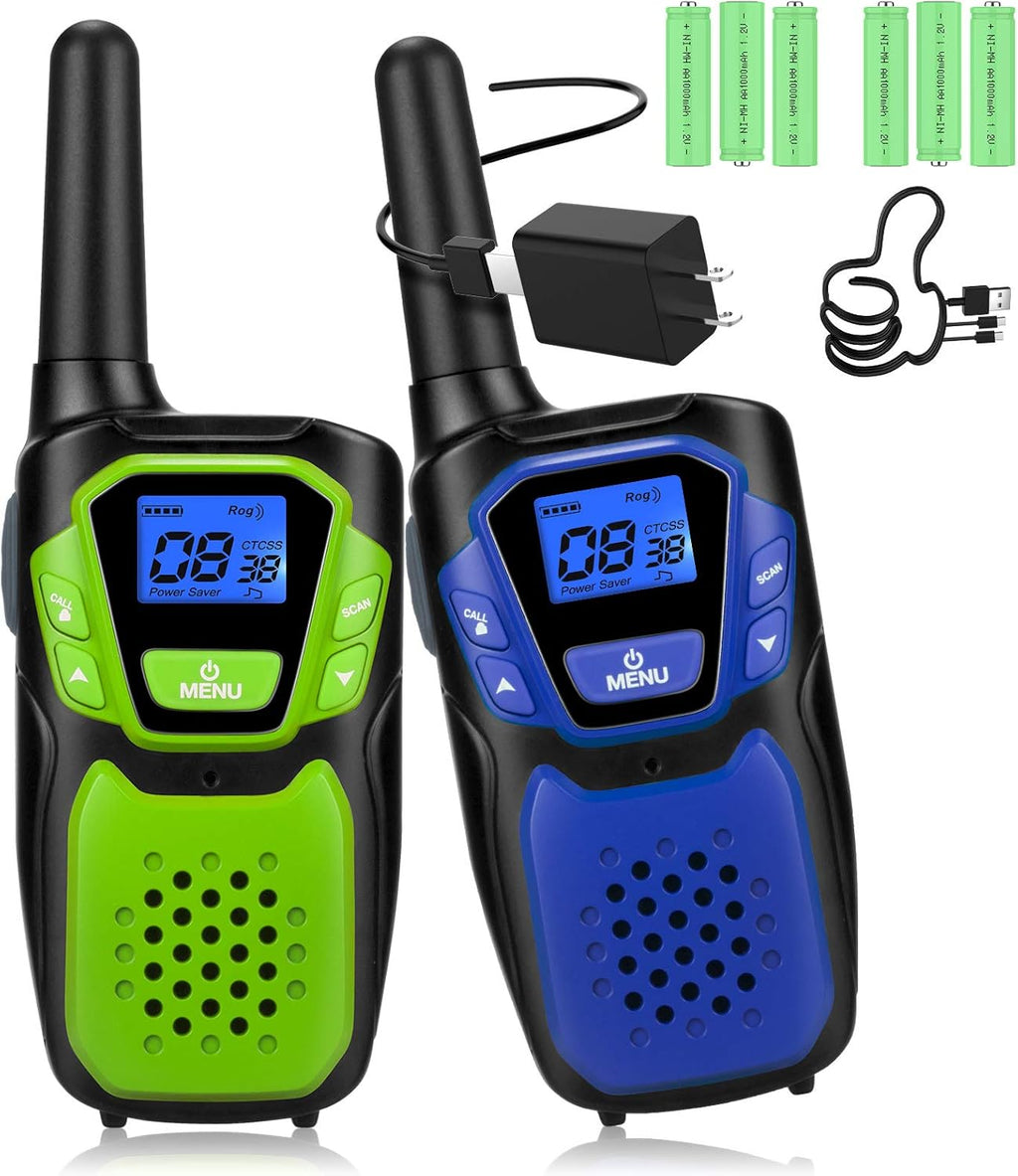 Rechargeable Walkie Talkies for Kids with Micro-USB Charger W85133