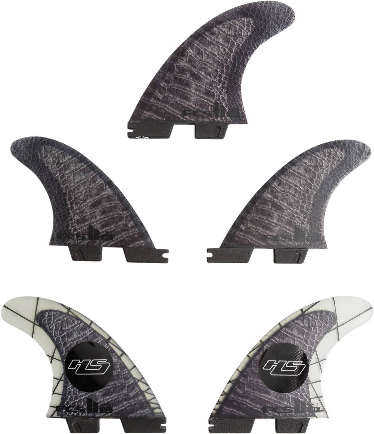Carbon Large Tri Quad Fin Set U7774