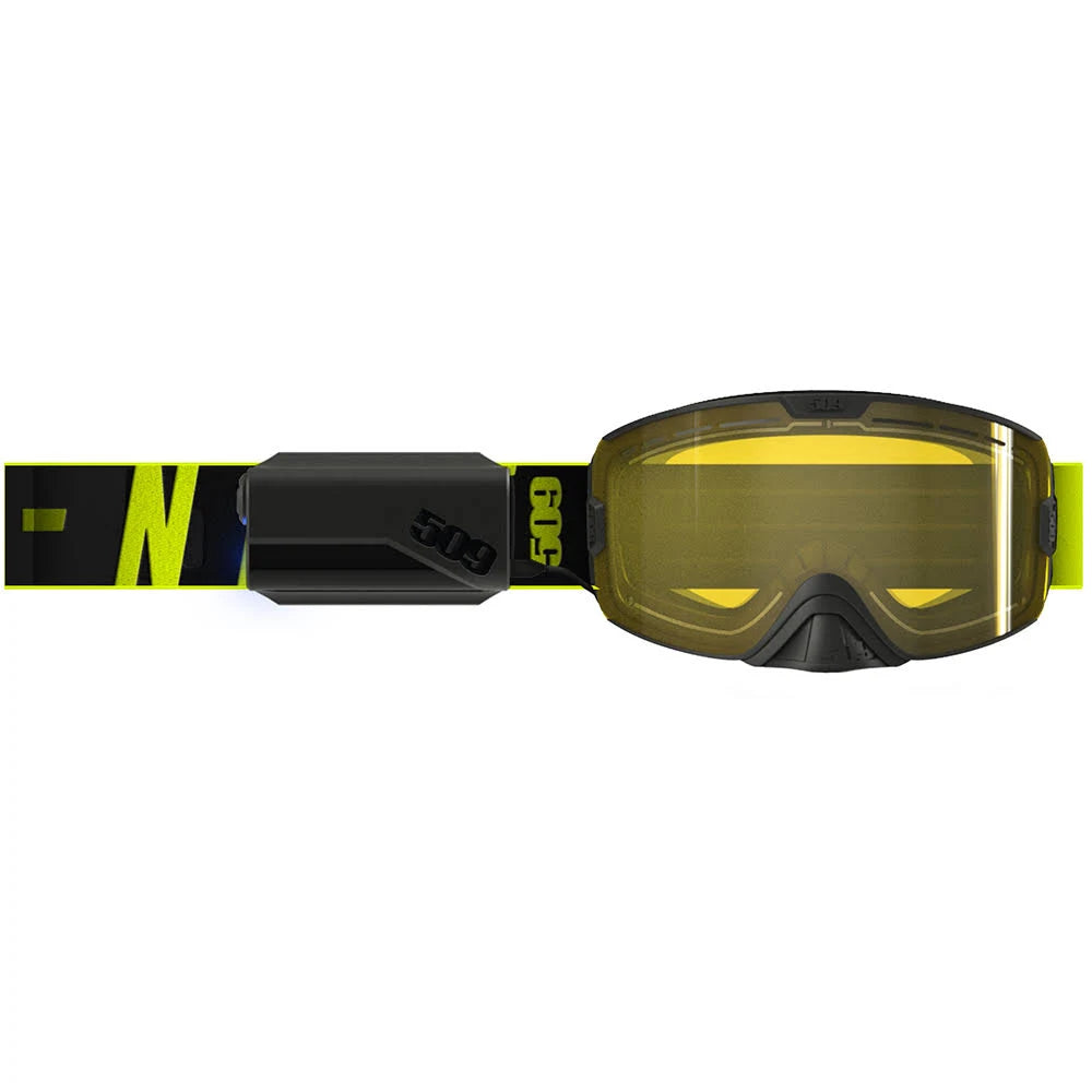 Hi-Vis Black Yellow Tint Heated Goggle D5035