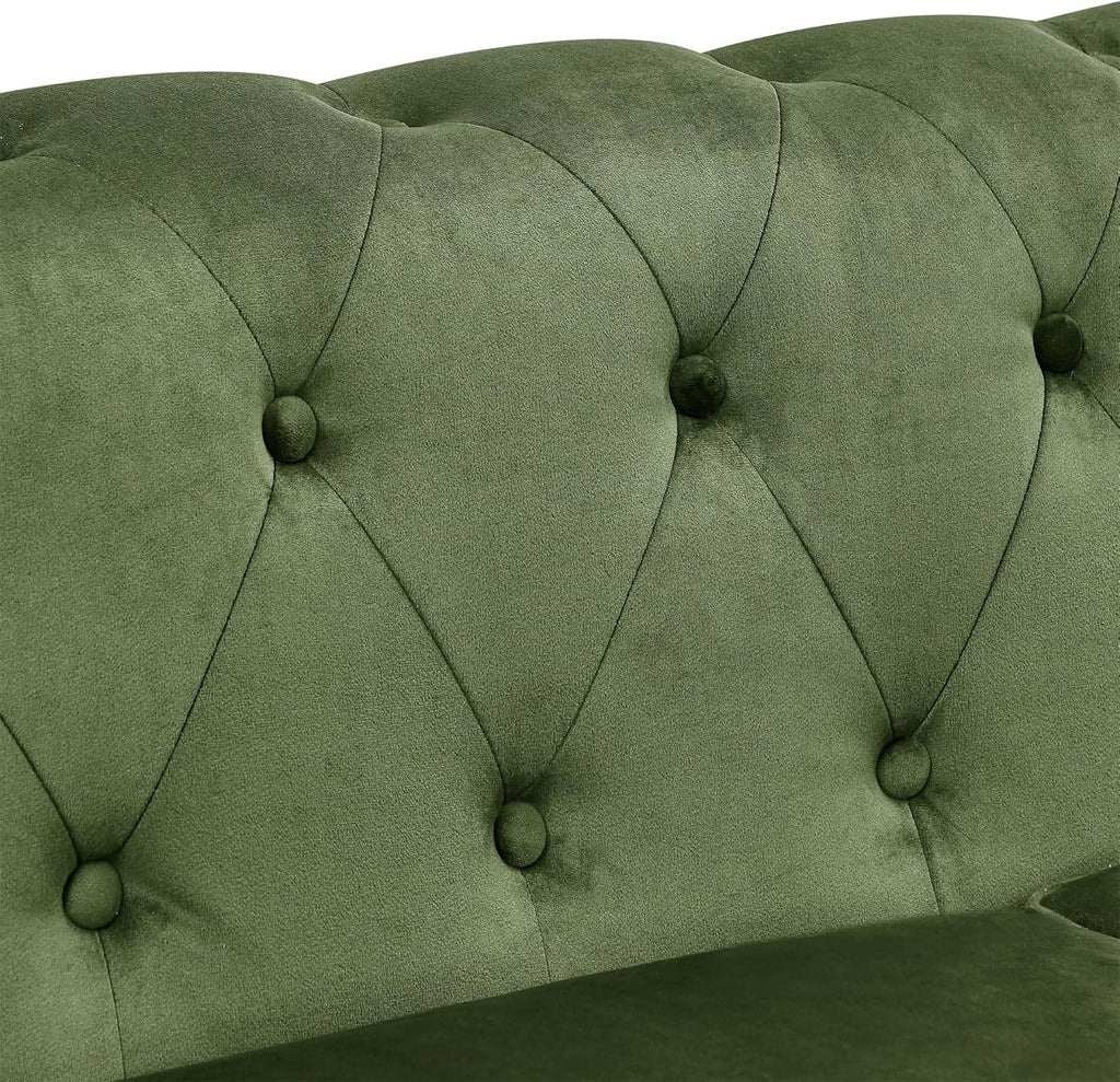 Large Velvet Two-Seat Sofa F5715