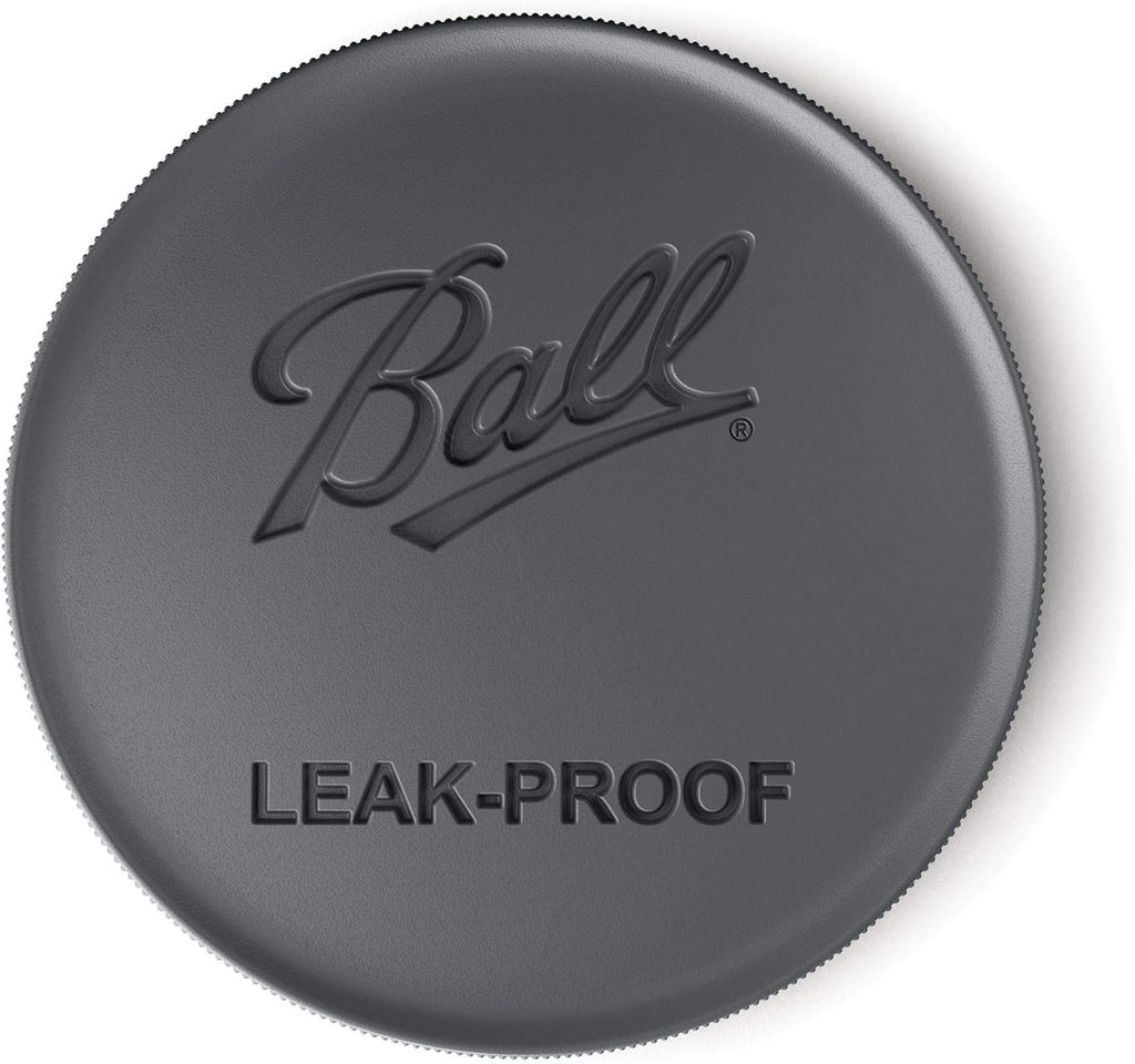Black Plastic Leak-Proof Lids for Canning Jars, 6/Pack P857