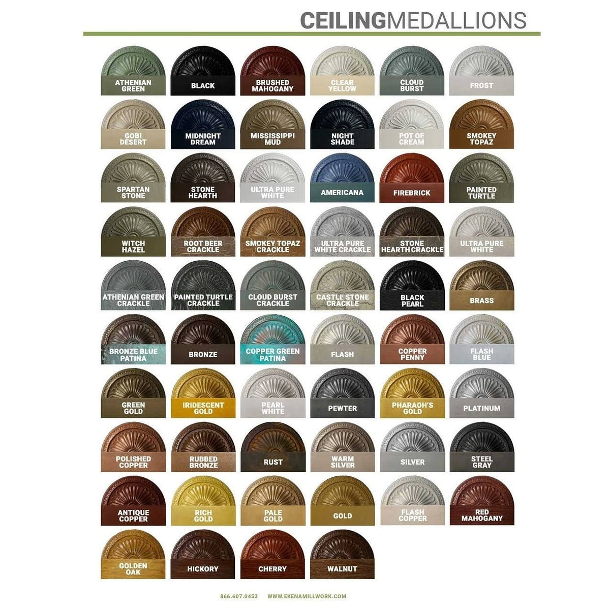 18 1/8x22OD 3 5/8x22ID x 1 1/8x22P Ceiling Medallion T589