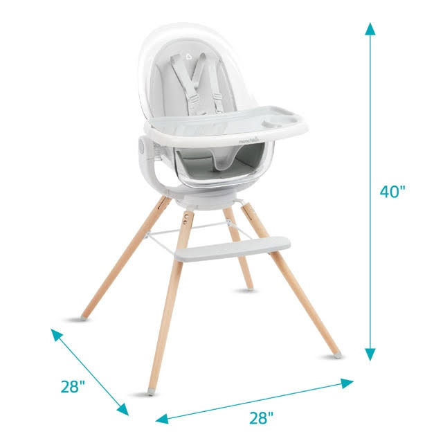 Clear Baby High Chair with 360° Swivel X1534