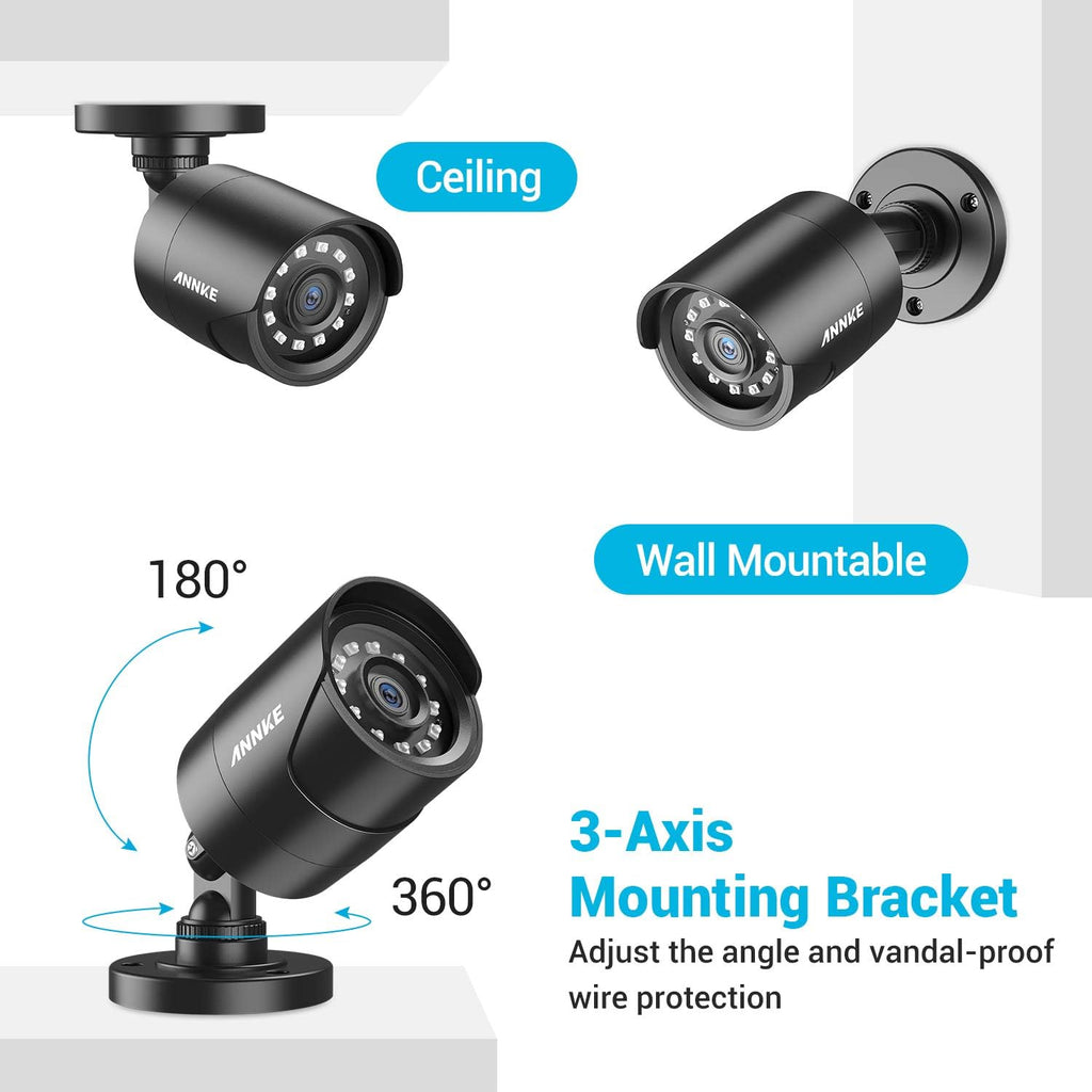 4 Pack 1080P HD TVI Outdoor Indoor Security Camera H516358