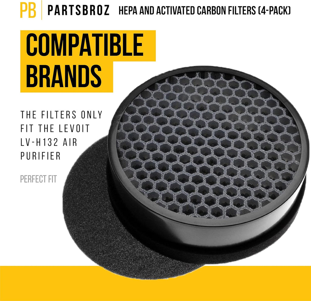 4-Pack Air Purifier Filter with Cleaning Brush U5134