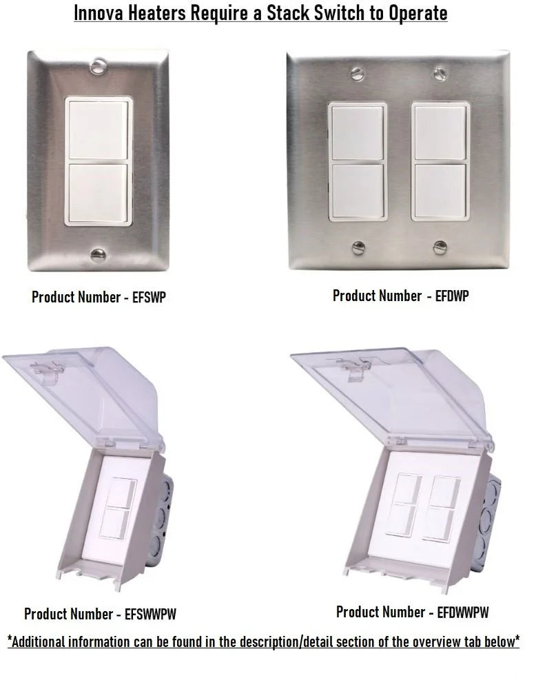 6000 Watt Electric Infrared Dual Element Wall Mount Heater T90967