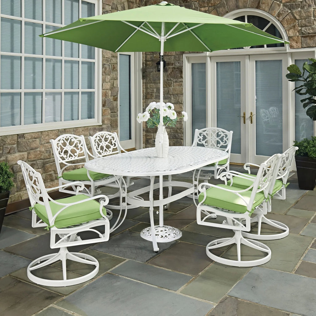 White Aluminum Outdoor Swivel Chair H7810