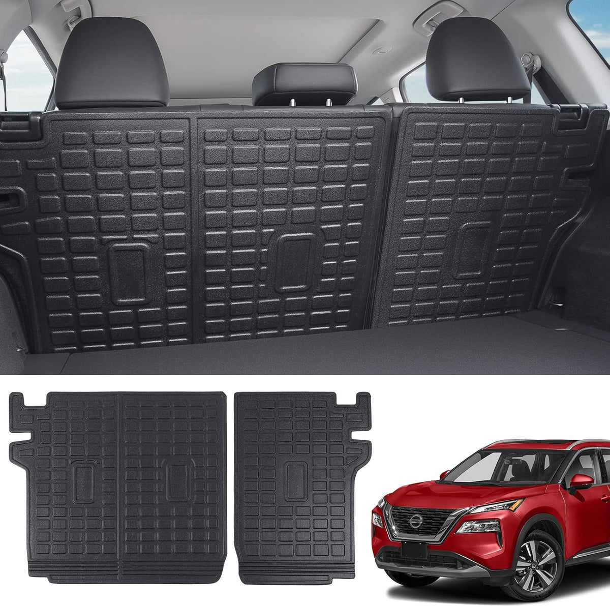 Waterproof Rear Cargo Mat with 2 PCS Backrest Mat Pack of 2 W248456