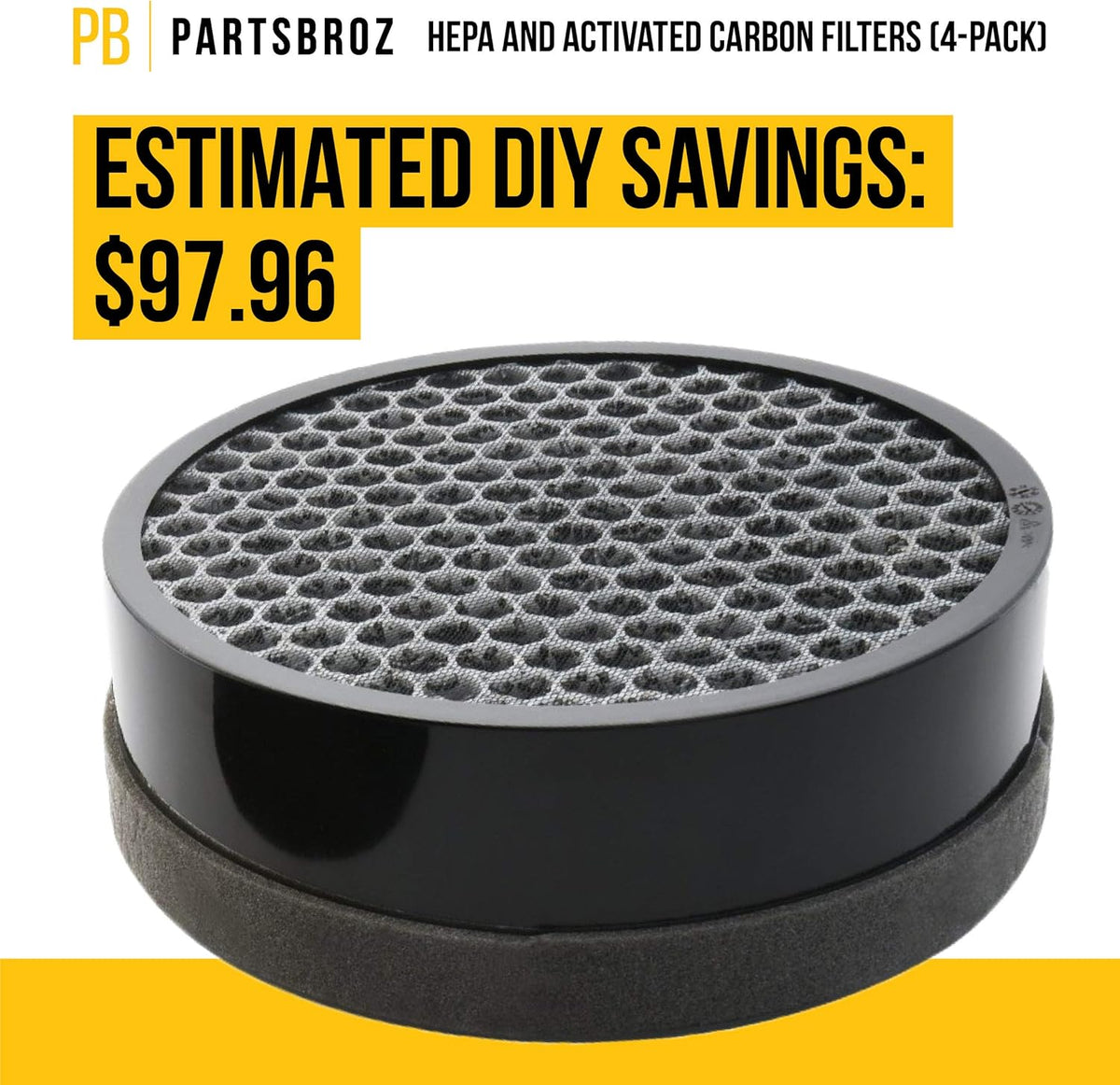 4-Pack Air Purifier Filter with Cleaning Brush U5134