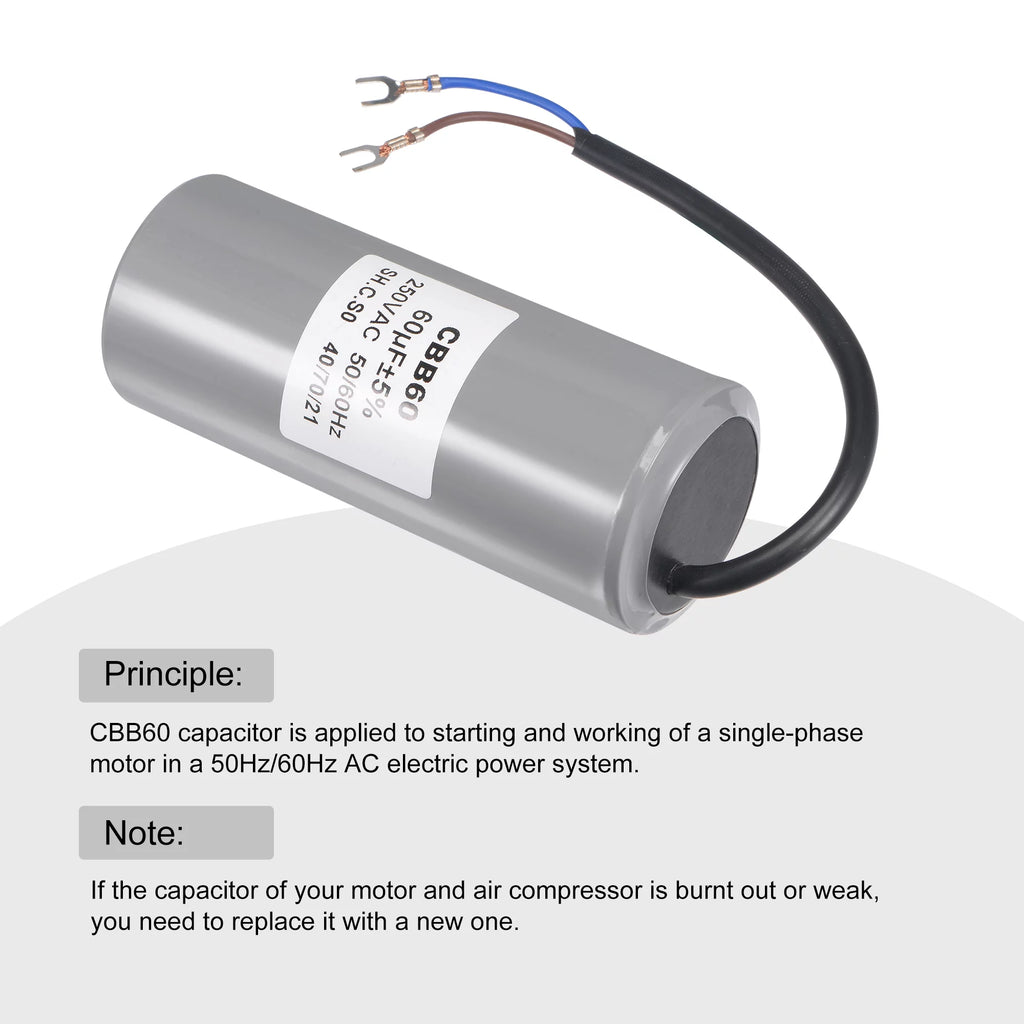 124x50mm 60uF 250V AC Run Capacitor R617422