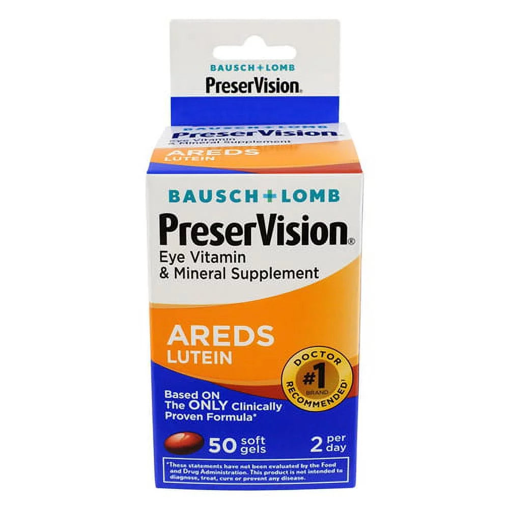50 Ea, 2 Pack Lutein Eye Vitamin Softgels W204