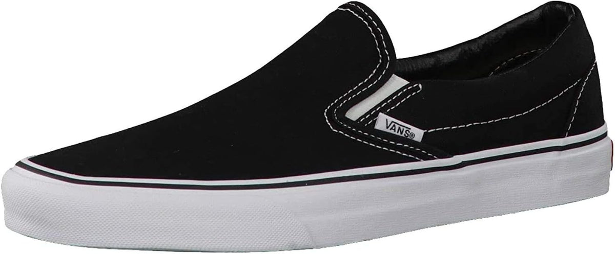 Classic Slip-On Sneakers (Black, 10 Women/8.5 Men) C469077