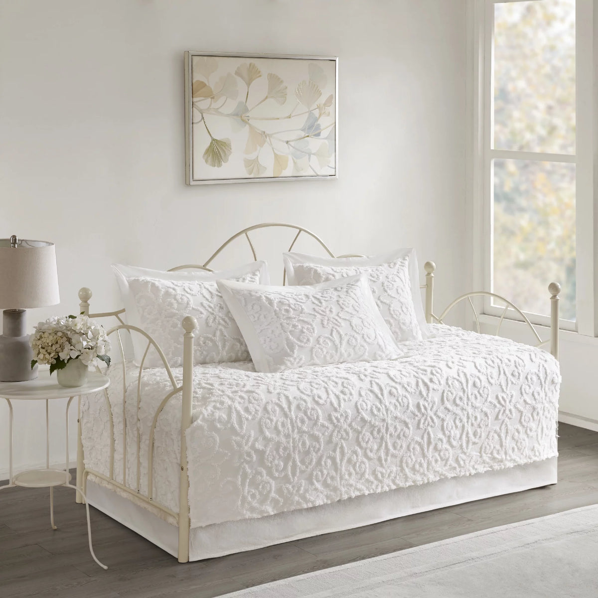 5 Piece Tufted Cotton Chenille Daybed Set S774