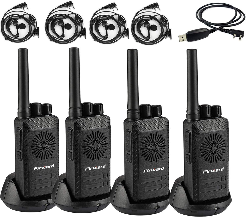 Rechargeable 4 Pack Two Way Radios with Programming Cable R17048