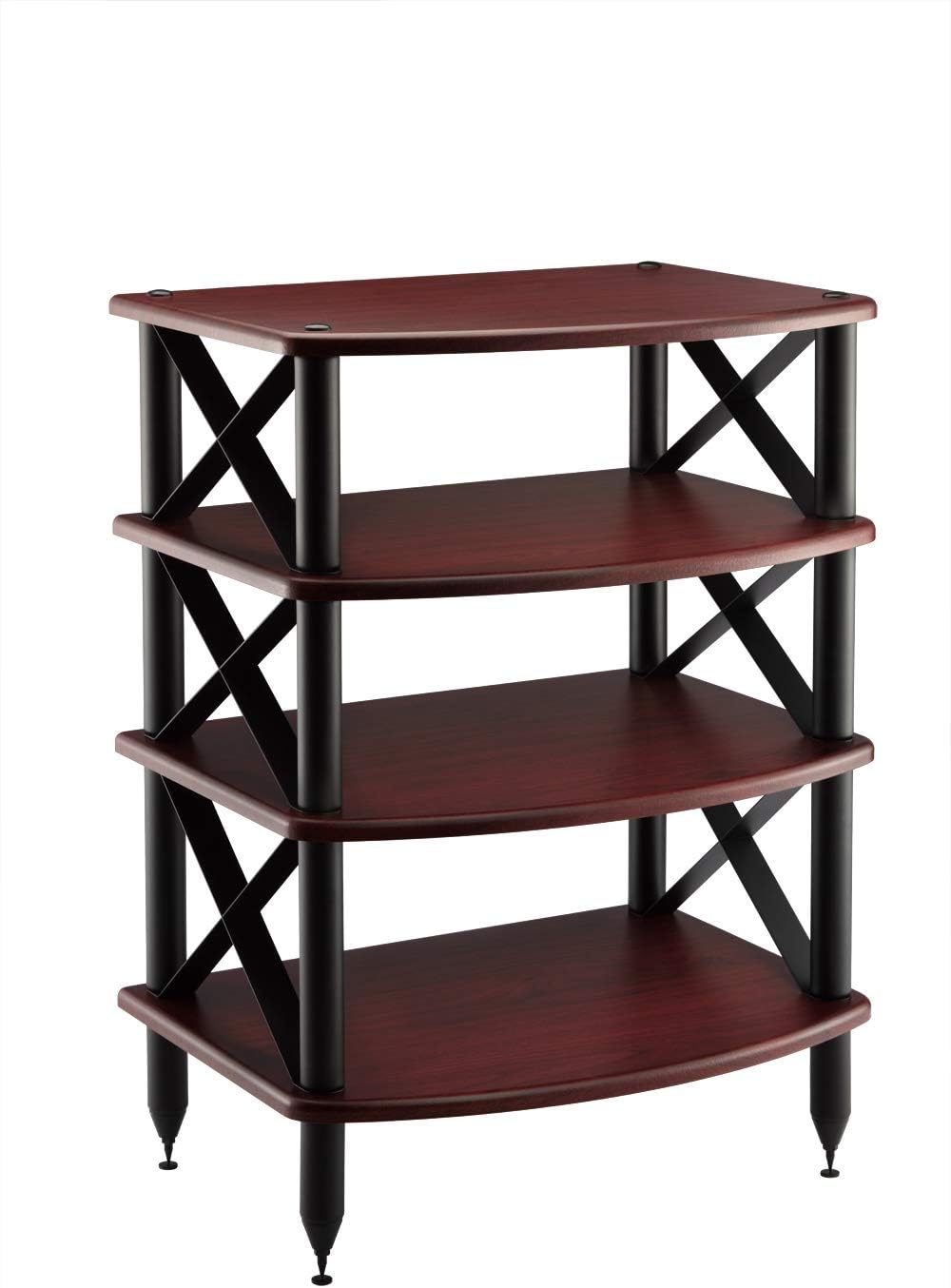 Four Shelf Audio Rack Media Stand and Components Cabinet W32646