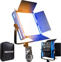 Bi-Color 2800K-6500K LED Video Light with Barn Doors and Diffusion Panel T2791