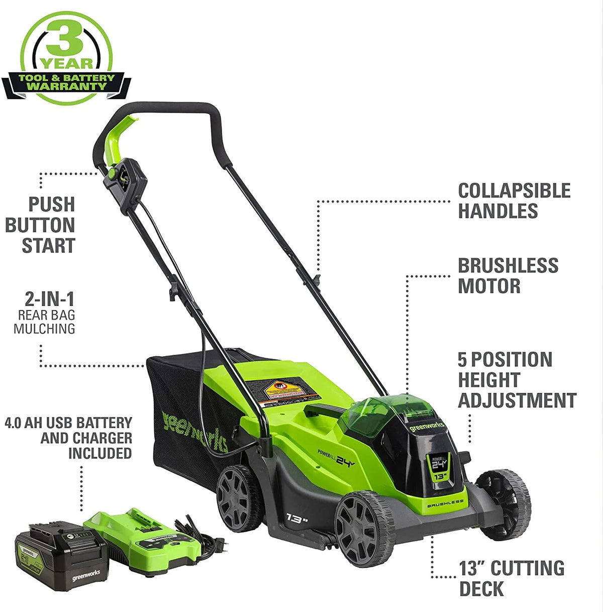 24V 13 Brushless Lawn Mower C746283