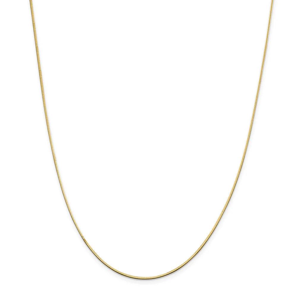 14kt Yellow Gold 16 inch Octagonal Snake Chain I901