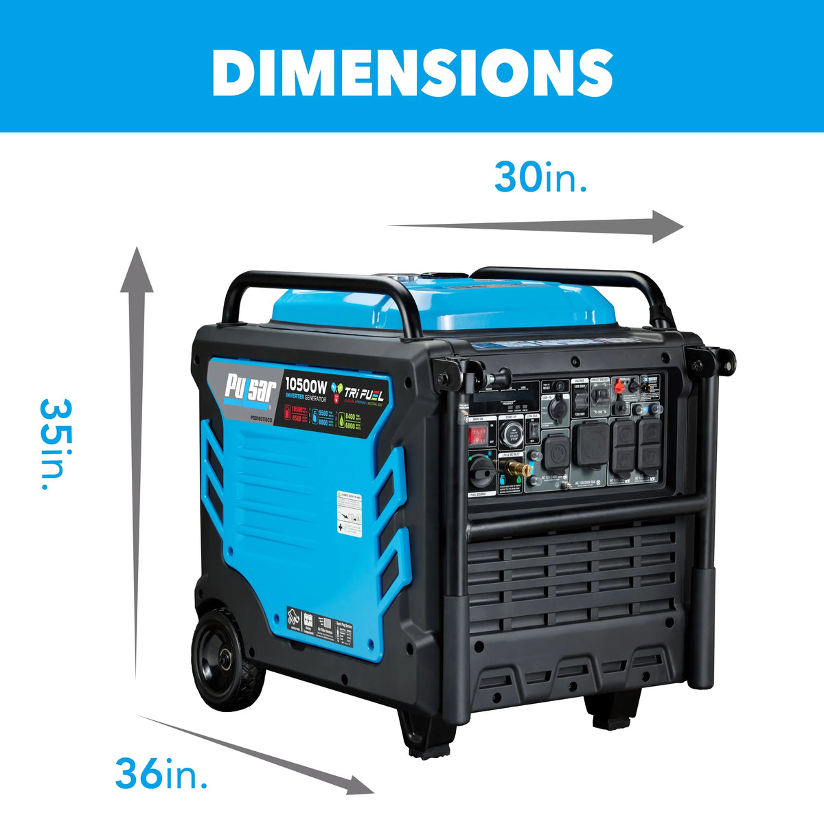 10,500-Watt Tri-Fuel Portable Inverter Generator Y207
